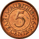 Monnaie, Mauritius, 5 Cents, 1995, TTB, Copper Plated Steel, KM:52 - Mauritius