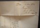 Dax 1854 Lettre Taxée 25 Pour Bordeaux - 1859-1959 Covers & Documents