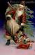 Weihnachtsmann Puppe Spielsachen Präge-Karte I-II Pere Noel - Santa Claus