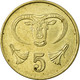 Monnaie, Chypre, 5 Cents, 1988, TTB, Nickel-brass, KM:55.2 - Chypre