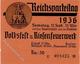 Reichsparteitag WK II Nürnberg (8500) 1936 Eintrittskarte Volksfest U. Riesenfeuerwerk I-II - War 1939-45