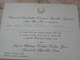 Delcampe - 1972 SFRJ YUGOSLAVIA JOSIP BROZ TITO INVITATION CARD TO RECEPTION OF Varahagiri Venkata Giri INDIA PRESIDENT  DIPLOMACY - Autres & Non Classés