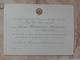 1963 SFRJ YUGOSLAVIA JOSIP BROZ TITO INVITATION CARD RECEPTION CONFERENCE Inter Parliamentary Union DIPLOMACY DIPLOMAT - Autres & Non Classés