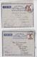 Lot Of 2 British India Raj WW2 Air Mail Letter Card Unit Censor AA School Karachi 1943 - 1936-47 Roi Georges VI