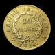 COPIE - 1 Pièce Plaquée OR Sous Capsule ! ( GOLD Plated Coin ) - 20 Francs Napoléon Tête Laurée 1814 A - Autres & Non Classés
