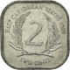 Monnaie, Etats Des Caraibes Orientales, Elizabeth II, 2 Cents, 1989, TTB - Territoires Britanniques Des Caraïbes