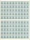 LETTLAND Latvia 1919 Michel 8 Complete Sheet Of 100 MNH Pelure Paper ! - Lettonie