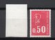 - FRANCE Variété N° 1664b ** - 50 C. Carmin-rose Marianne De Béquet 1971 - IMPRESSION A SEC - NON DENTELÉ - - Neufs