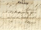 1824- DEVANT De Lettre De 61 / CALAIS Pour Paris -au Dos, Acheminée Par Votre Dévoué Serviteur Jacques Leveux,Calais ... - 1801-1848: Précurseurs XIX