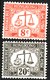 HONG KONG 1946 Dues SG D9 & D11 Lightly Mounted Mint - Postage Due