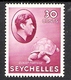 Seychelles 1938 Definitive 30c MH CV £50 (2 Scans) - Seychelles (1976-...)