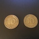 GERMANIA - DEUTSCHLAND  2 Monete 10 PFENNIG 1966 D E 1969 G - 10 Pfennig