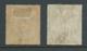 India Officials 1925 KGV One Rupee Surcharge Set 2 Used , One With Faults - 1911-35 King George V