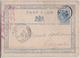 British Ceylon Postage Blue Two Cents Ceylan Postal Stationery Kandy To Colombo - Entier Postal Sri Lanka 1896 - Ceylan (...-1947)