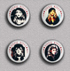 35 X ROCK STEVIE NICKS Music Fan ART BADGE BUTTON PIN SET 2 (1inch/25mm Diameter) - Musique