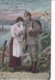 German Feldpost WW1: Postcard Painting Soldier And Beloved  From II/Bay. Res. Inf. Rgt. 22 P/m 17.3.1915 By 8. Bayer. - Militaria