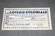 RARE Ancien Bon De Participation Loterie Coloniale,offert Par Les Portos Jems's,collection - Billets De Loterie