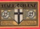 Allemagne 1 Notgeld De 25 Pfenning Stadt Coblenz Dans L 'état  N °2420 - Collections