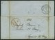 HAMBURG - GRENZÜBERGANGSSTEMPEL 1843, T 12 MAY, In Rot Auf Brief Von Berlin Nach London, Feinst (Registraturbug) - Prephilately