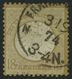 Dt. Reich 28 O, 1872, 18 Kr. Schwärzlichocker, Kleine Mängel, Feinst, Fotobefund Hennies, Mi. 2800.- - Used Stamps