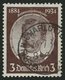 Dt. Reich 540yb O, 1934, 3 Pf. Dunkelrötlichbraun Lüderitz, Pracht, Fotoattest H.D. Schlegel, Mi. (600.-) - Andere & Zonder Classificatie