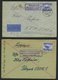 FELDPOSTMARKEN 42 BRIEF, 1942/3, 3 Luft-Feldpostbriefe Mit Verschiedenen Hinweisstempeln H/F - Bezetting 1938-45