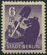 BERLIN UND BRANDENBURG 2Bb **, 1945, 6 Pf. Dunkelgrauviolett, Durchstochen, Pracht, Kurzbefund Ströh, Mi. 600.- - Andere & Zonder Classificatie