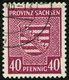 PROVINZ SACHSEN 84YcII O, 1945, 40 Pf. Dunkelbräunlichlila, Wz. 1Y, Mit Abart Bildrand Rechts Unten Beschädigt, Pracht,  - Andere & Zonder Classificatie