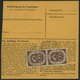 BUNDESREPUBLIK 135 BRIEF, 1954, 60 Pf. Posthorn, 2x Als Mehrfachfrankatur Rückseitig Auf Paketkarte Aus INKOFEN, üblich  - Other & Unclassified
