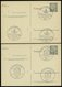 GANZSACHEN P 36 BRIEF, 1961, 8 Pf. Heuss Mit Postfachnummer Statt Postschließfachnummer, 5 Leer Gestempelte Karten Mit V - Verzamelingen