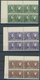 BELGIEN 191-203 VB **, 1925, 75 Jahre Belgische Briefmarken In Eckrandviererblocks, Postfrischer Prachtsatz - Altri & Non Classificati