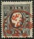 ÖSTERREICH 11II O, 1858, 3 Kr. Schwarz, Type II, Roter K1 WIEN, Pracht, Fotobefund Dr. Ferchenbauer - Usati
