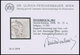 ÖSTERREICH BIS 1867 23a O, 1861, 1.05 Kr. Hellgrau Mit Doppelentwertung, Voll-überrandig (links Großer Teil Der Nebenmar - Used Stamps