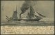 ALTE POSTKARTEN - SCHIFFE KAISERL. MARINE BIS 1918 Radfregatte Barbarossa, Gebrauchte Karte Von 1903 Aus Flensburg - Warships