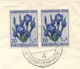 Nederland - 1953 - 2x 20 Cent Zomerzegel Op Cover Van PTT Den Haag Naar Ashtabula / USA - Bloemen Flowers Iris - Brieven En Documenten
