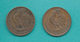 French - 1943 - 50 Centimes - With "libre" (KM4) & Without (KM6) - Camerun