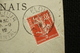 Perfin France Semeuse Perforé CL243 Sur Lettre Crédit Lyonnais Agence St Flour 1912 - Autres & Non Classés