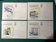 Delcampe - MACAU 1995 SECURITY FORCES DAY COMMEMORATIVE POSTAL STATIONERY CARDS SET OF 4.(POST OFFICE NO. BPE 15 -18) W\FOLDER - Entiers Postaux