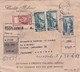 BUSTA VIAGGIATA ASSICURATA RACCOMANDATA - CREDITO ITALIANO NAPOLI - AFFRANCATA PER LIRE. 170 CON PERFORAZIONE - 1952 - 1946-60: Poststempel