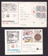 Czechoslovakia: 2x Postcard To Netherlands, 1978, 7 Stamps, Souvenir Sheet, Exhibition Ticket? (minor Damage) - Brieven En Documenten