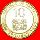 # COCK AND LIONS (1994-1997): KENYA ★ 10 SHILLINGS 1997 MINT LUSTER! LOW START ★ NO RESERVE! - Kenya