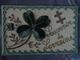 MILITARIA CARTE BRODEE SOUVENIR DE LORRAINE CROIX DE LORRAINE ET TREFLE A QUATRE FEUILLES SERVICE DES TROUPES  MARS 18 - Guerra 1914-18