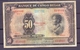 Belgian Congo  50 Fr 1951  Rare - Bank Belg. Kongo