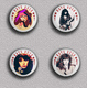 35 X KATE BUSH Music Fan ART BADGE BUTTON PIN SET 7 (1inch/25mm Diameter) - Music