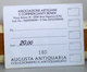 Tessera Associazione Artigiani Commercianti Benesi Cuneo Augusta Antiquaria Collezionismo Antiquariato - Mitgliedskarten