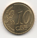 Malta, 2008, 10 Euro Cent, Color, 24k Gold-plated, UNC - Malte