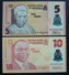 Nigeria 5 E 10 Naira - 2x Pcs Set UNC FDS Polymer - Nigeria