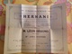 Hernani 1925 Léon Segond Anna Rouvier - Programmes