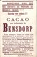 7 Chromo Litho PUB C1880 à 1890 BENSDORP Chocolate Chokolade, Gedrukt Voor Frankrijk France Apporx. 7X10,5cm - Andere & Zonder Classificatie