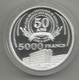 Burundi 5000 Francs 2014. PROOF SILVER Ag The 50th Anniversary Of The Central Bank Of Burundi - Burundi